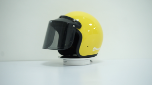 Helm Bogo Dewasa Retro Klasik SNI Full Leher Pria Wanita Warna Silver Kaca Cembung
