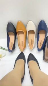 Giày Nữ Mũi nhọn đế xuồng đẹp binna 14 da bò thật mềm êm chân phối đồ công sở đẹp