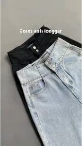 Celana Jeans Wanita Korea - Straight Jeans & High Loose Jeans