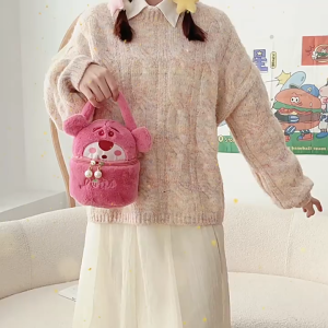 Harga Grosir - Handbag Bulat Bulu Halus / Totebag Anak Perempuan Fashion