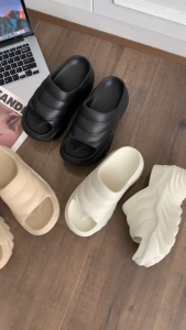 🤍 รองเท้าแตะ แบบสวม PIZ-44 รองเท้าส้นตึก สีพื้น เสริมส้นสูง 8 ซม. พื้นนิ่ม เบา ใส่สบาย 🤍พร้อมส่ง