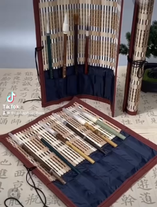 Mành cuốn bút lông thư pháp thư hoạ cở lớn 32x36cm giá rẻ