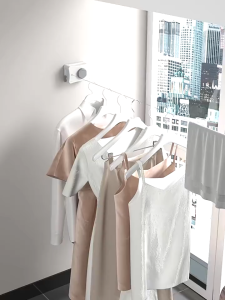 5.1M Wall Mounted Invisible Retractable Clothesline Adjustable Laundry Line Clothes Drying Rack Hanger No Punching Required