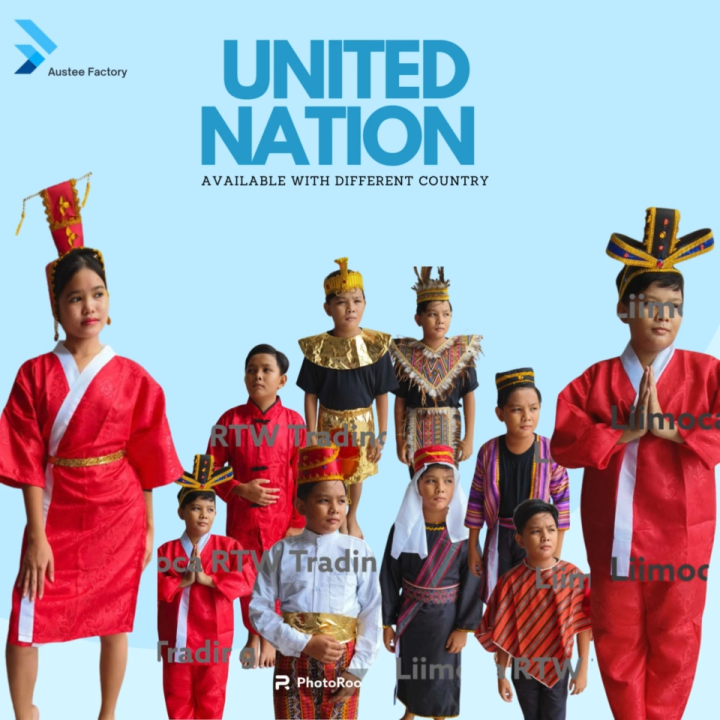 Checked Austee United Nation Costume Thailand Laos Cambodia