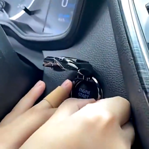 Carbon fiber Alloy Car Engine IRON MAN PUSH START BUTTON COVER For Perodua Proton Toyota Honda Nissan