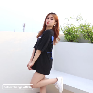 PX Baju Kaos Oversize Cowok Cewek Distro Premium Tshirt Butterfly Wanita Lengan Pendek Katun - 10098