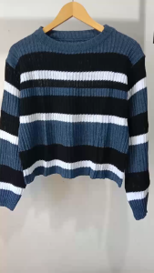 AZALEA Sweater Rajut Crop Top Lengan Panjang - Sweater Rajut Korean Style