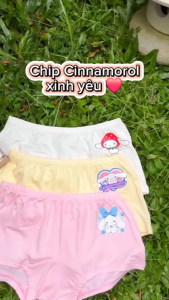 Quần chip Cinnamoroll cho bé gái Gee dễ thương size 10-65kg vải sợi tre mềm mịn thấm hút co giãn kháng khuẩn