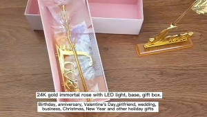 ACEVIVI Bunga Mawar Dekorasi Gold Foil Flower Galaxy Rose - AC0113 - Pink