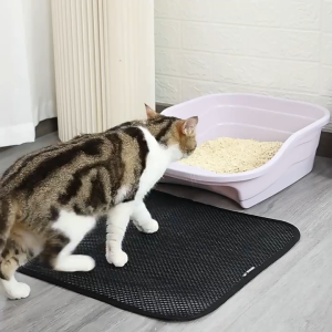 Westcoolpet ฐานกันน้ำล้างทำความสะอาดได้ฐานทรายไหลออกสี่เหลี่ยมผืนผ้าเสื่อรองที่เก็บขี้แมวตัวกรองสองชั้นกล่องคอกสัตว์เลี้ยงแผ่นอุปกรณ์สัตว์เลี้ยง