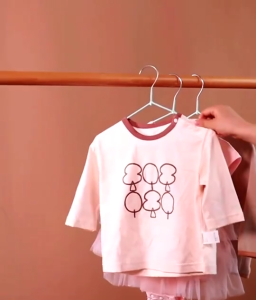 ไม้เเขวนเสื้อสแตเลส เคลือบPVC กันลื้น ของผู้ใหญ่และเด็ก