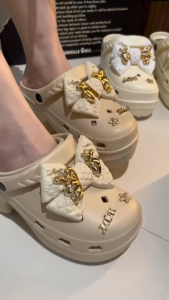 รองเท้าหัวโตเสริมส้นสูง 8 cm รองเท้าแบบสวม สีพื้น ทรงสวย ฟรีตัวติดตามรูป PIZ-11