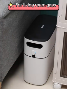 Ecoco  Narrow Trash Bin  With Cover Trash Can  Space saving for Toilet Kitchen Bathroom Waterproof trash can 8L/12L