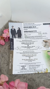 50 PCS Undangan Nikah 1 Lembar Uk Besar E
