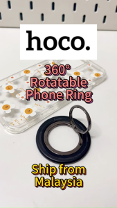 Hoco Magnetic MSafe Ring Holder Phone Grip and Kickstand Stand 360 Degree Rotatable (Black)