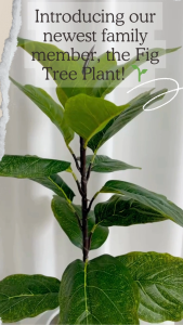 Artificial Fiddle Leaf Fig Tree/Fake Plant with 15 Leaves Faux Plants for Indoor House EZ ART
