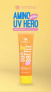 EMINA Sun Battle Bright Glow SPF 35 PA+++ - Sunscreen Serum Amino Vitamin C - UrbanGlow