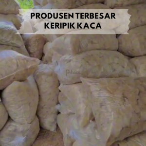 KERIPIK KACA MENTAH BENTUK BULAT TERMURAH 1 KG