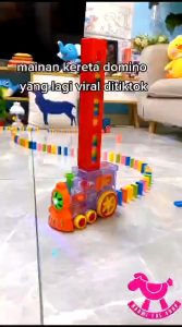 Mainan Edukasi Anak Domino Train kereta domino / Mainan Anak Penyusun Kereta Api Domino Train