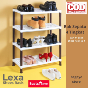Rak Sepatu 4 Tingkat Basic Home Lion Star | BAA-11 Lexa Shoes Rack SS-4