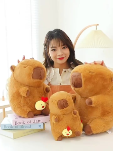 Gấu Bông Chuột Lang Capybara Chuột Lang Nước Ciu Gà Kéo Ra Kéo Vào Siêu Mềm Mịn