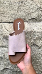 Sandal Wanita Flat Kulit Sapi model Kokop Jempol Garut termurah