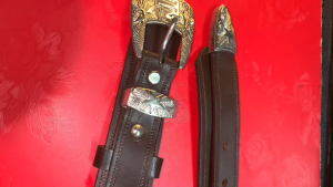 เข็มขัดหนังหัวตาวบอยชุดเรียบ2ชั้นขนาดสายหนัง35mmฟรีไซร