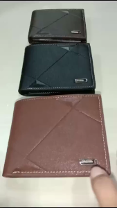 DAIQISI 1688-1 DOMPET UANG LIPAT TEBAL HORIZONTAL LEMBUT DITANGAN BAHAN SINTETIS