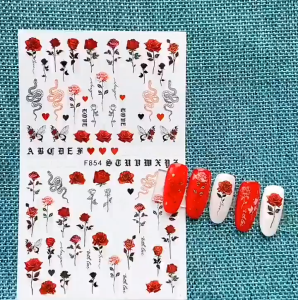 Beautiful Flower Sticker Nail Art / DIY Nail Art KU032