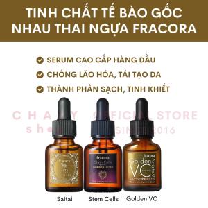 Tinh chất serum nhau thai dưỡng trắng sáng mờ thâm tái tạo da Fracora Nhật 15ml/ 30ml