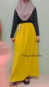 Rok Cargo Knit Wanita Jumbo Tebal