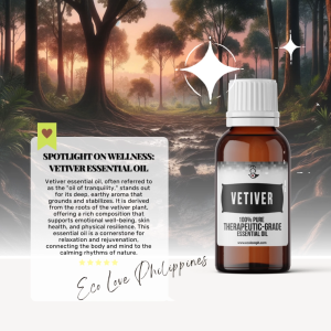 Eco Premium Vetiver Essential Oil 100% Pure Therapeutic Grade Steam Distilled 100% Pure Vegan Aromatherapy