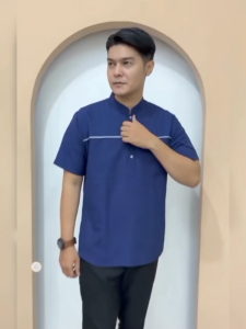 55 RIBU DAPAT 2 BAJU KOKO KURTA GARIS 1 LENGAN PENDEK FULL KATUN