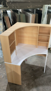 Bàn Làm Việc Góc Tường (Chữ L) Có Kệ Sách Hiện Đại Thương Hiệu SIB Decor BLV65