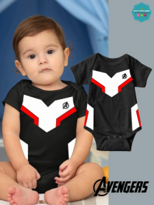 Superhero Baby Onesies with Name Back Print- The Avengers Uniform