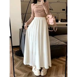 Quần đũi ống rộng giả váy Cherry dáng xòe cạp chun lưng cao 2 lớp lên đồ siêu xinh T128