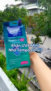 [MUA 3 LỐC TẶNG 1 GÓI GIẤY RÚT VINDA] Khăn giấy ướt Mini Tempo Protect Ngăn Ngừa Vi Khuẩn cao cấp - Diệt khuẩn 99% - Thương hiệu Đức