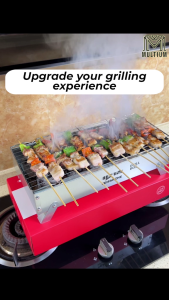 Charcoal Grill Set Portable Indoor and Outdoor Cooking BBQ Grill Set Travel Party Cooking Backyard Picnic and Camping Grill with Accessories Compact Portable BBQ Grilling Set