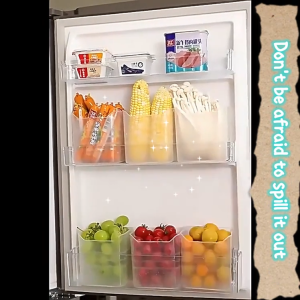 🔥 สินค้าขายร้อน 🔥 10ชิ้น กล่องถนอมอาหารตู้เย็นตู้เย็นผลไม้เครื่องเทศภาชนะบรรจุอาหารด้านข้างกล่องเก็บของห้องครัว