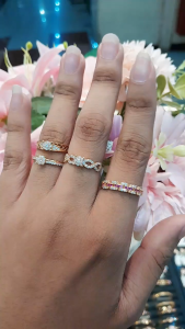 CINCIN EMAS WANITA TANGGUNG FULL PERMATA 6K (300) 8K (375) CINCIN FASHION KODE CWT 680 CWT 681 CWT 682 CWT 683