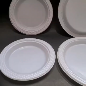 Piring Plastik Sekali Pakai Putih Polos Tempat Makan Wadah Makanan Peralatan Pesta Aksesories Ulang Tahun Murah Kuat Tahan Panas Anti Lengket Piring Plastik Serbaguna Piring Ukuran Kecil Sedang