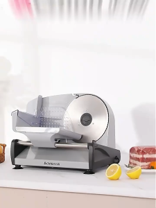 Lecon Electric Food Slicer 200W Stainless Steel Blade 1‑15mm Adjustable Thickness Meat Slicer Machine for Meat Bacon Cheese Vegetable Bread Home & Commercial Use