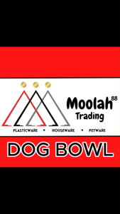 Moolah 17cm Thick Plastic Dog Bowl for Medium & Large Dogs