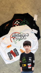 Amspro Atasan Anak Laki-laki Mikka Baju Anak Laki-laki Lengan Panjang (umur 5-14 Tahun)