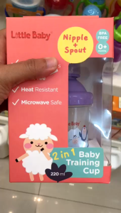 Little Baby Training Cup 220ml 2 In 1 Spout & Nipple/ Gelas Belajar Minum