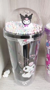 Sanrio Kuromi Cinnamoroll Character Portable 450ml Water Bottle with Straw Leakproof BPA free Cute Tumbler Birthday Gifts