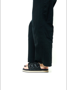 Moofeat NEO - Sandal Slide Footbed Casual Vintage Adjustable Pria Hitam