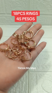 17KM 18Pcs/Set Gold Rings for Women Retro Star Zircon Finger Ring Women Jewelry Accessories Gifts