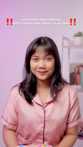 MARINA UV White Body Scrub | Scrub Tubuh | 185ml | Bright & Fresh Healthy & Glow | Peel Peeling