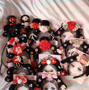 [SG] Lovely Girls Qing Dynasty Princess (GEGE) Hair Accessories Mothers Day Headband Kids Happy Birthday Party  photo